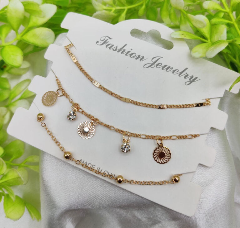Imported Triple-layered Adjustable Bracelet Set | Best Quality Artificial
