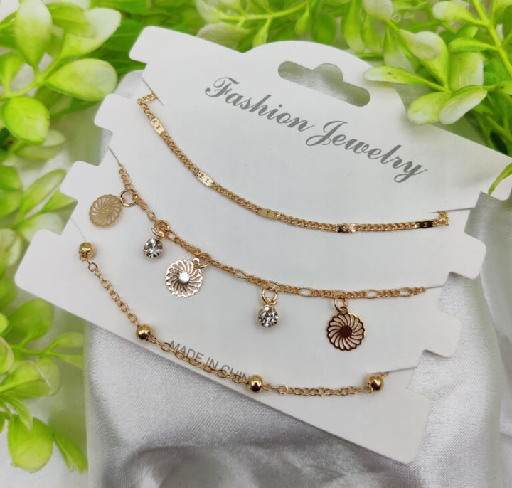 Imported Triple-layered Adjustable Bracelet Set | Best Quality Artificial