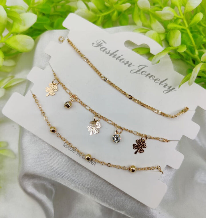 Imported Triple-layered Adjustable Bracelet Set | Best Quality Artificial