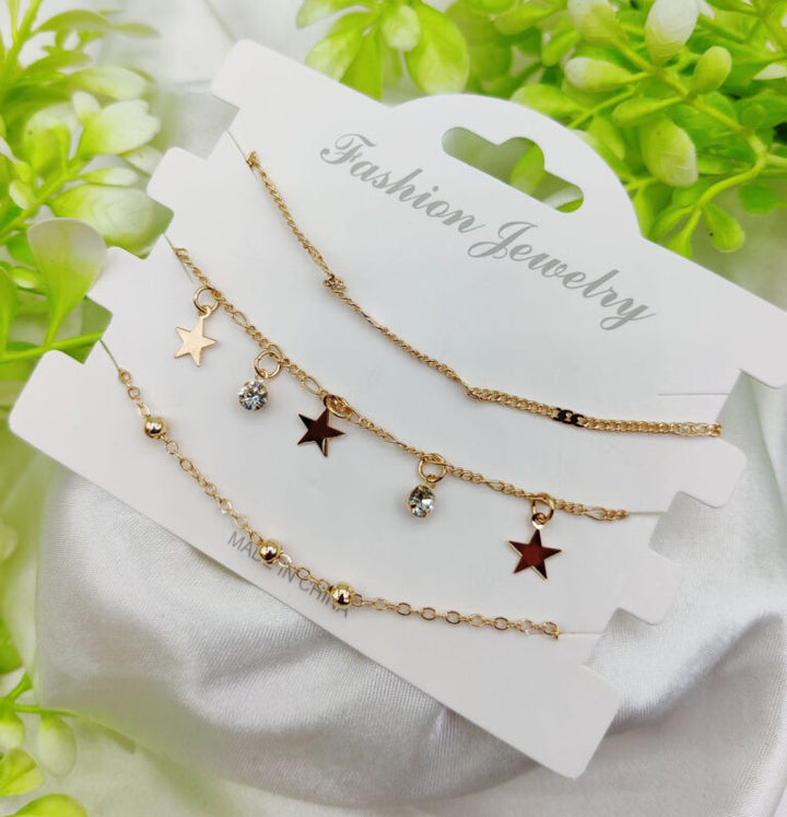 Imported Triple-layered Adjustable Bracelet Set | Best Quality Artificial