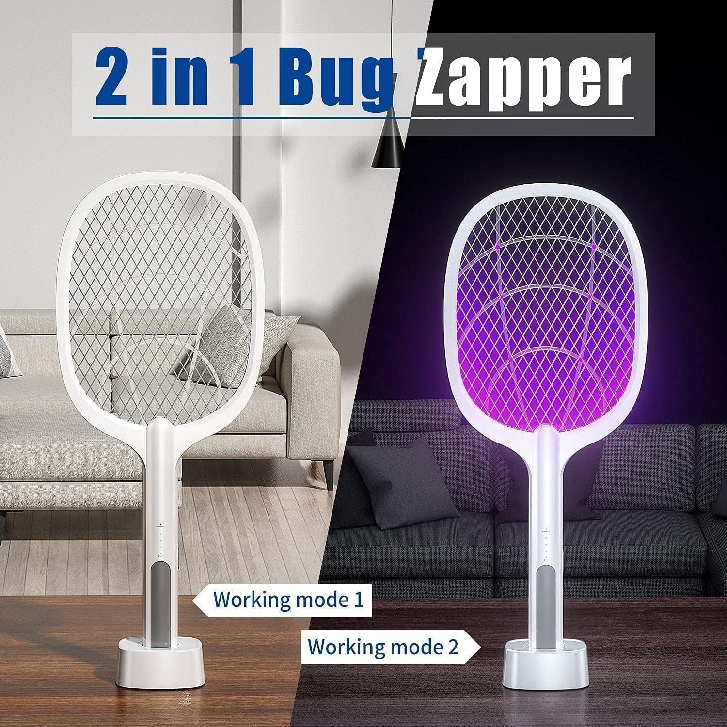 2 In 1 Electric Rechargeable Mosquito Killer With UV Light