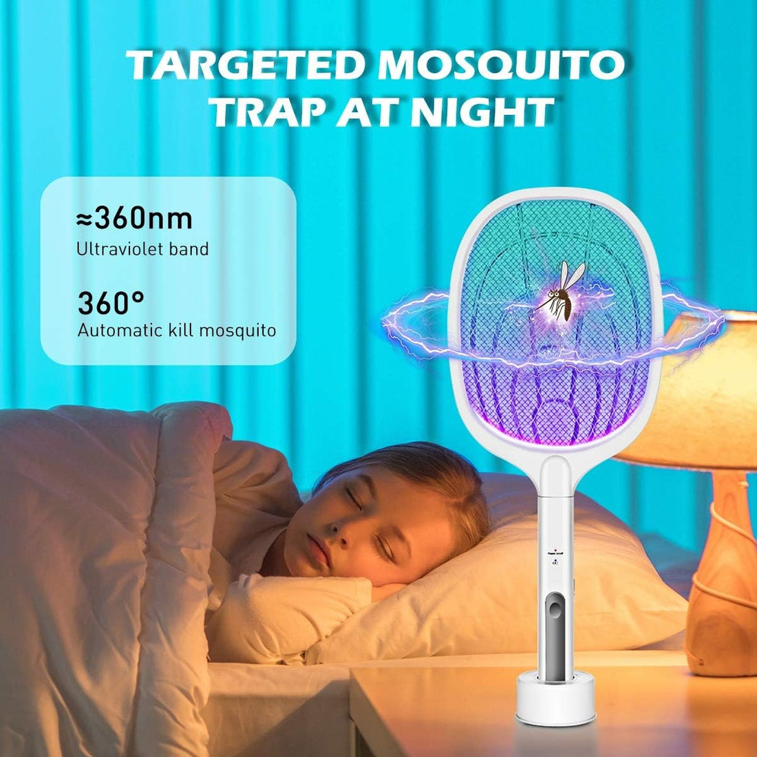 2 In 1 Electric Rechargeable Mosquito Killer With UV Light