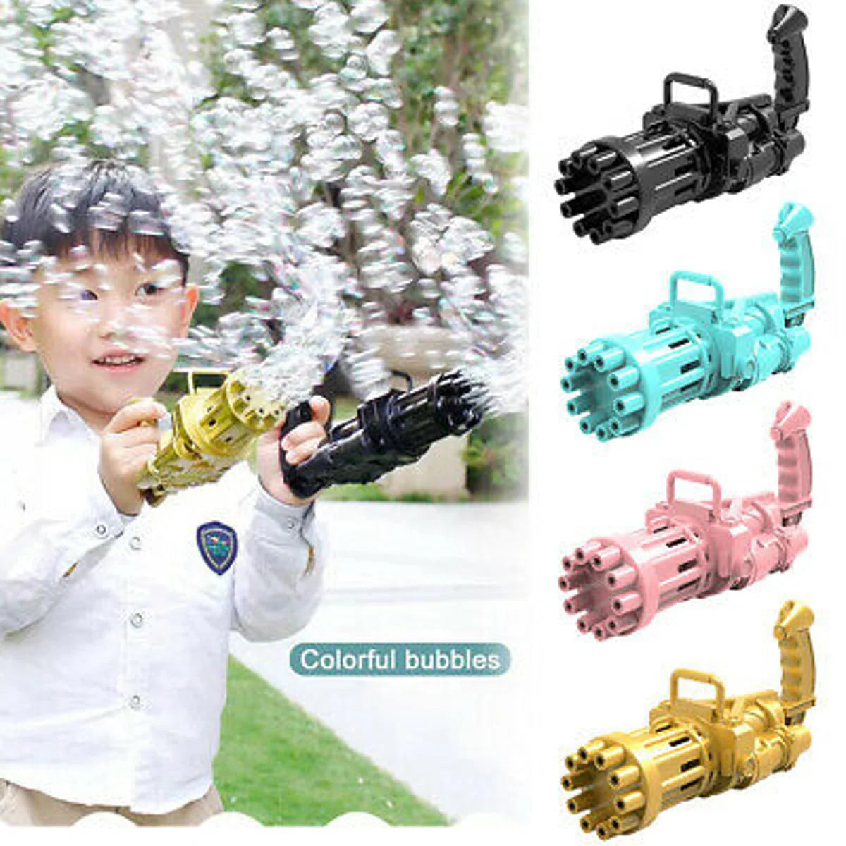 8 Hole Massive Bubble Gun_gatling Bubble Machine 8 Hole Bubble Blower