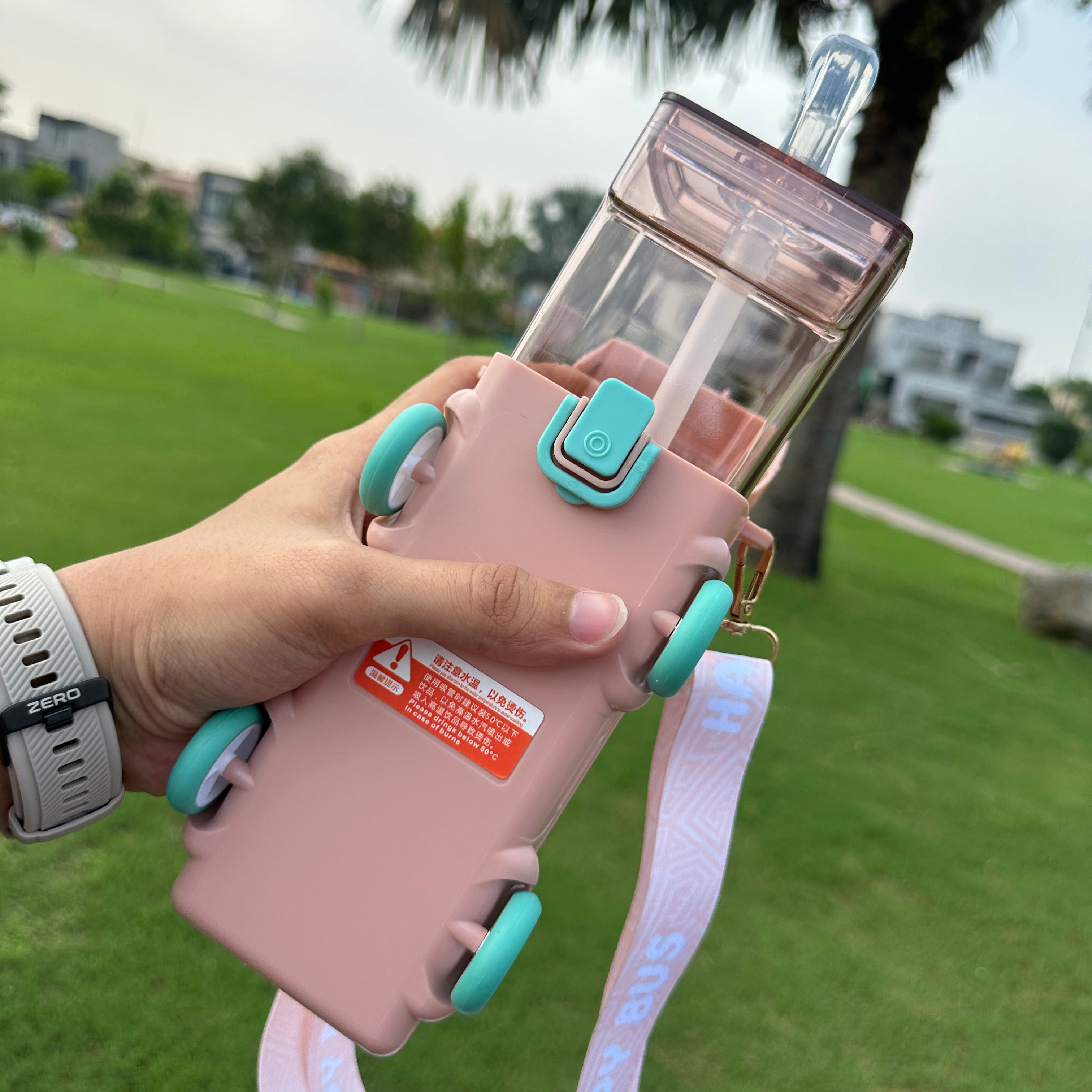 School bus Water Bottle for Kids and Adults