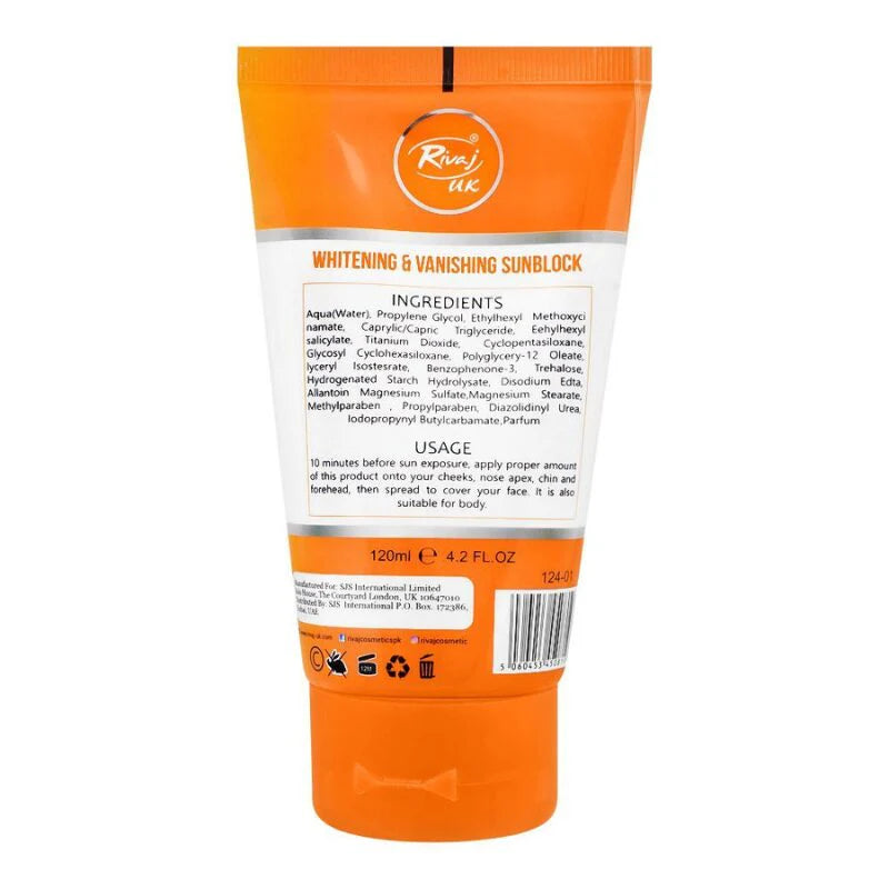 Rivaj Whitening And Vanishing Sunblock Spf 60