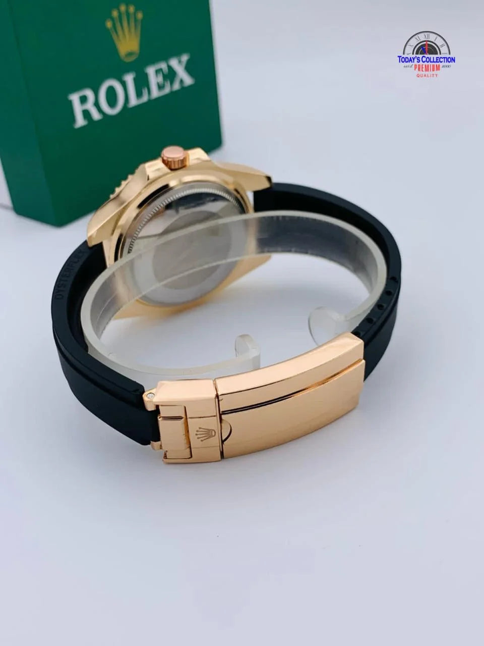 ( Golden ) Rolex Stylish Watch For Men Adjustable Rubber Strap